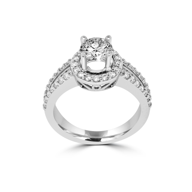 Diamond Engagement Band with Lab Design
