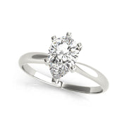Classic Pear Cut Solitaire Diamond Engagement Ring(  0.5 CTW)
