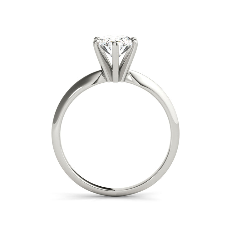 Traditional Classic Oval Cut Knife Edge Diamond Engagement Ring(  0.5 CTW)