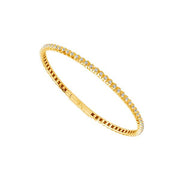 14K White Gold 0.90 Ct. Tw. Studded Diamond Bangle Bracelet