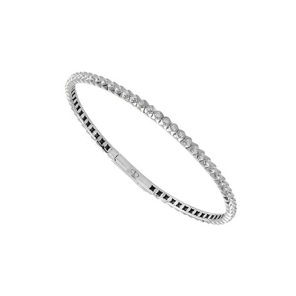 14K White Gold 0.90 Ct. Tw. Studded Diamond Bangle Bracelet