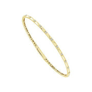 14k White Gold 0.16 Ct. Tw. Diamond Stackable Fashion Bangle Bracelet