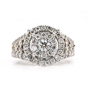 2.00 CTW Cluster Halo Diamond Engagement Ring