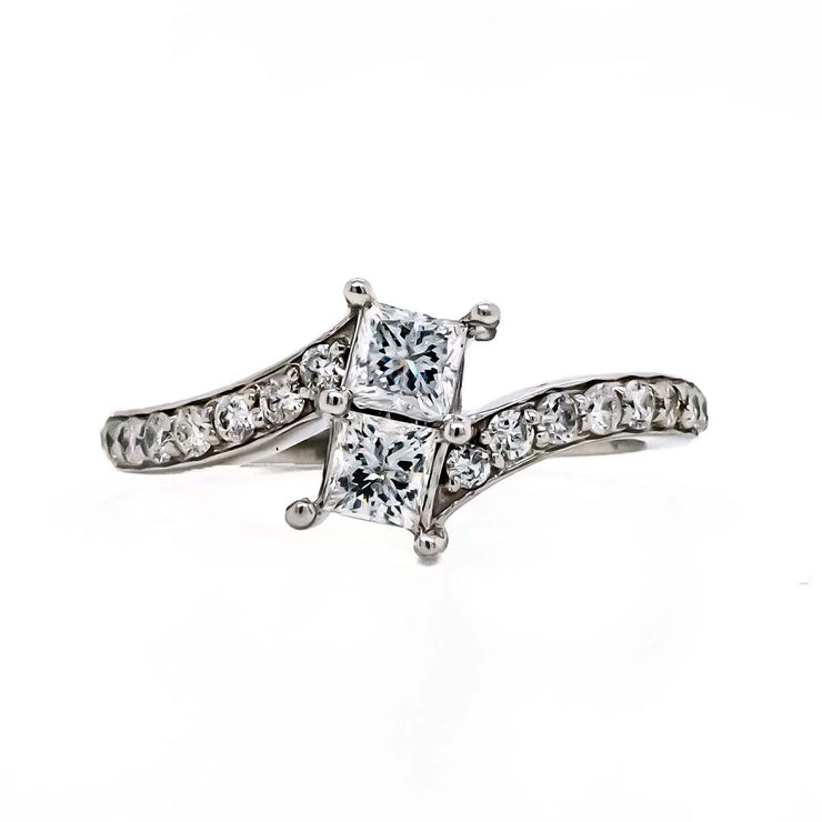 14K W/G 0.75 CTW Forever Us Princess-Cut Diamond Ring