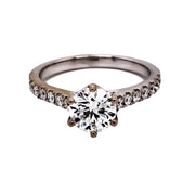 18K W/G 1.48 CTW Pave Lab Diamond Engagement Ring