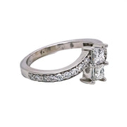14K W/G 1.00 CTW Forever Us Princess-Cut Diamond Ring