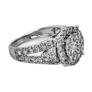 2.00 CTW Cluster Halo Diamond Engagement Ring