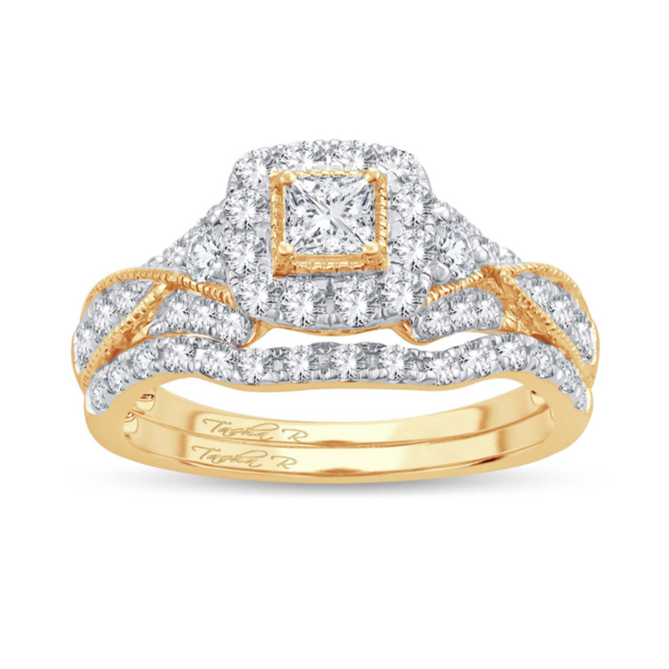 14K 1.00CTW PRINCESS CUT DIAMOND RING