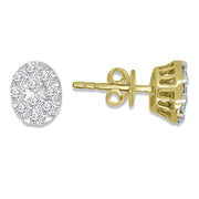 0.88ctw Golden Diamond Earring