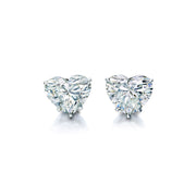 Heart Cut Stud Earring Made In 14K White Gold