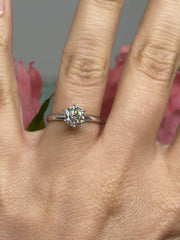 6-Prong White Gold Solitaire Diamond Engagement Ring