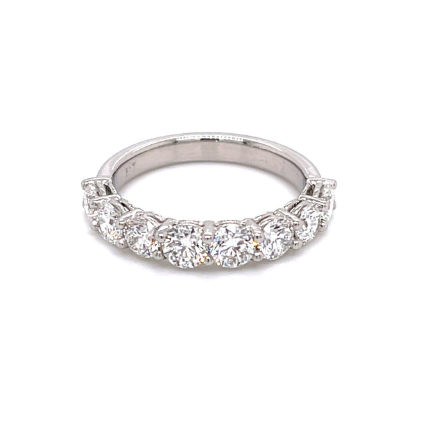 2.06CTW Platinum Half-Eternity Diamond Band