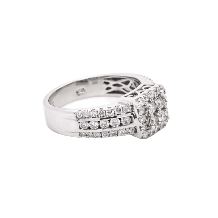 10K W/G 1.00 CTW Halo Fancy Diamond Ring