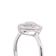 18K W/G 0.40 CTW Pear Shaped Cluster Ring