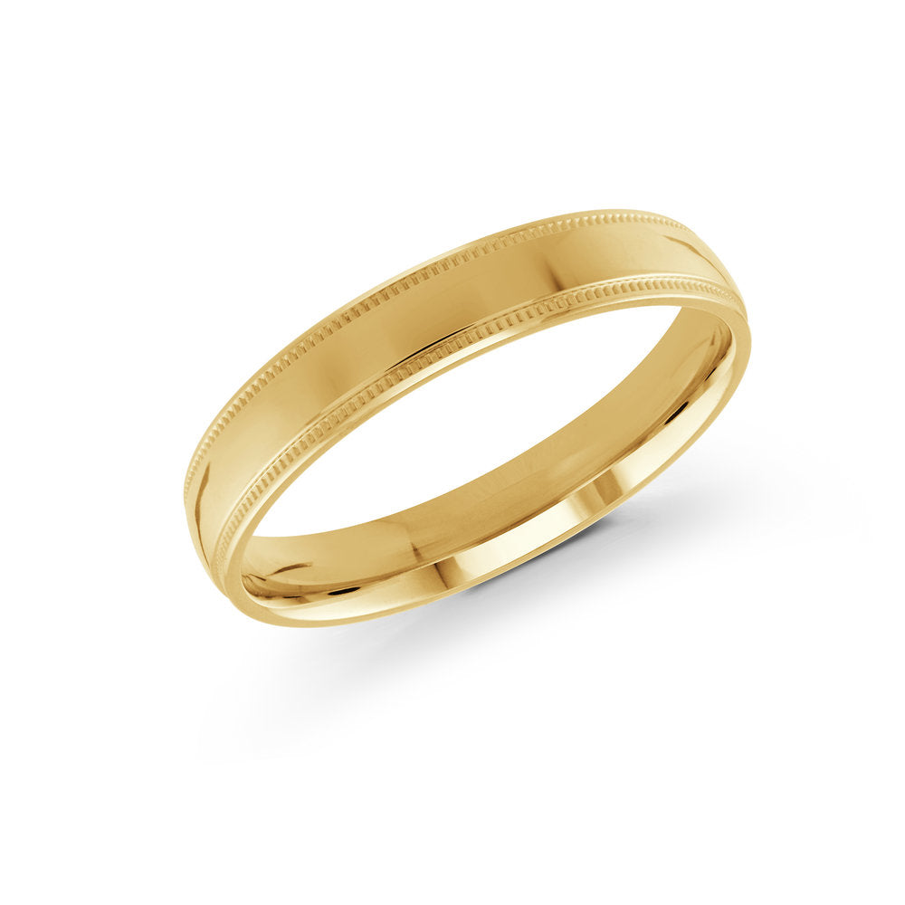 Women s Gold Milgrain wedding Band 4 mm Fame Diamonds 10K Gold