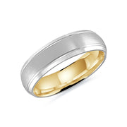 mens-matte-finish-grooved-beveled-edge-yellow-gold-inlay-wedding-band-6mm-fame-diamonds