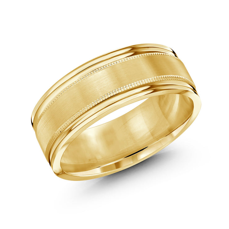 malo-mens-brushed-finish-milgrain-details-sculpted-edge-yellow-gold-wedding-band-8mm-fame-diamonds