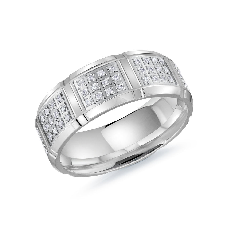 mens-white-gold-groove-4-prong-cluster-diamond-wedding-band-8mm-fame-diamonds