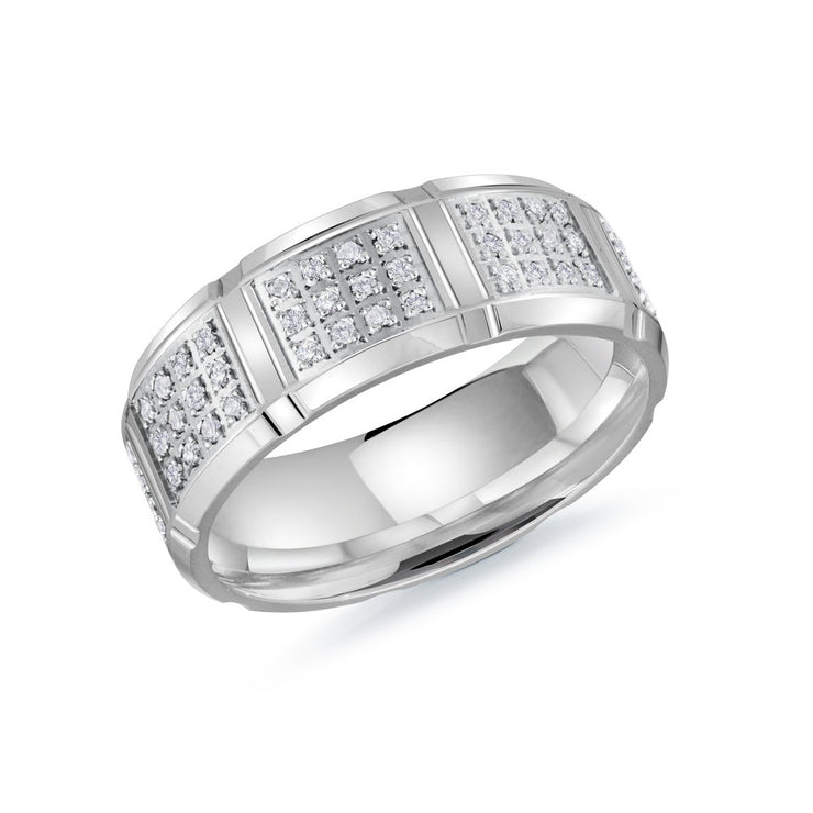 mens-white-gold-groove-4-prong-cluster-diamond-wedding-band-8mm-fame-diamonds