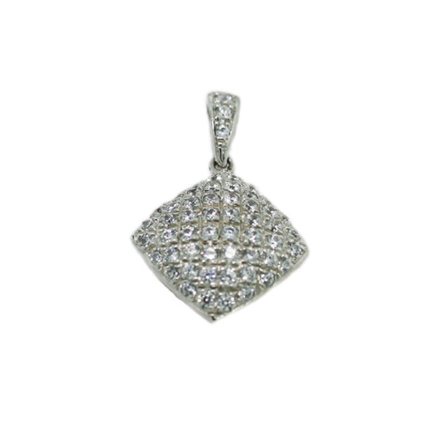 1.00 ctw Square Shape Multi-Diamond Fancy Diamond Pendant