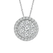 10K White Gold 0.50ctw Circle of Light Diamond Pendant