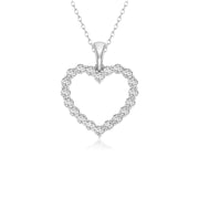 14K White Gold 0.25ctw My Open Heart Pendant