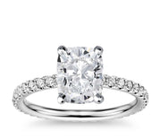 1.00ctw 4-Prong Solitaire Side-Diamond Engagement Ring In Most Popular Diamond Cuts