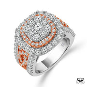 Fancy Bold 14K 2-tone 2.50ctw Diamond Right Hand Ring