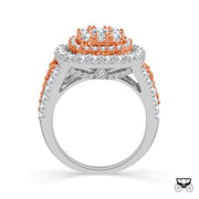 Fancy Bold 14K 2-tone 2.50ctw Diamond Right Hand Ring