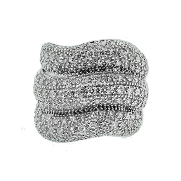 Fancy Custom Made 1.65ctw Snake Diamond Ring