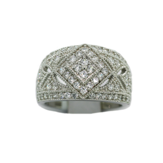 2.00ctw Vintage Wide band Right Hand Diamond Ring