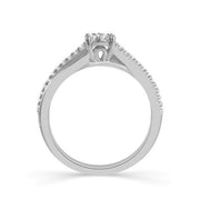 0.25ctw Micro-Pave Round Cluster-Diamond Promise Rings