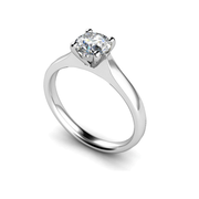 1.60 Ctw Round Brilliant solitaire ring in Platinum