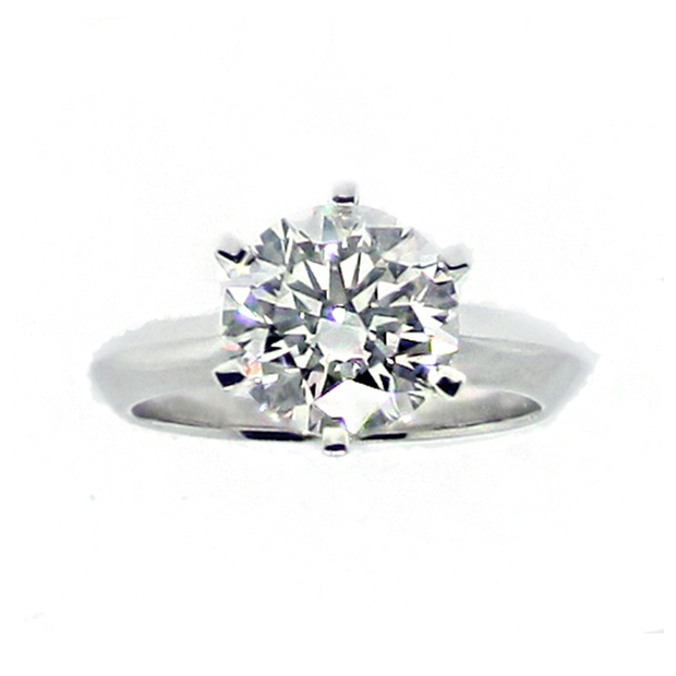 18K WG 2.64CT. 6-Claw Solitaire