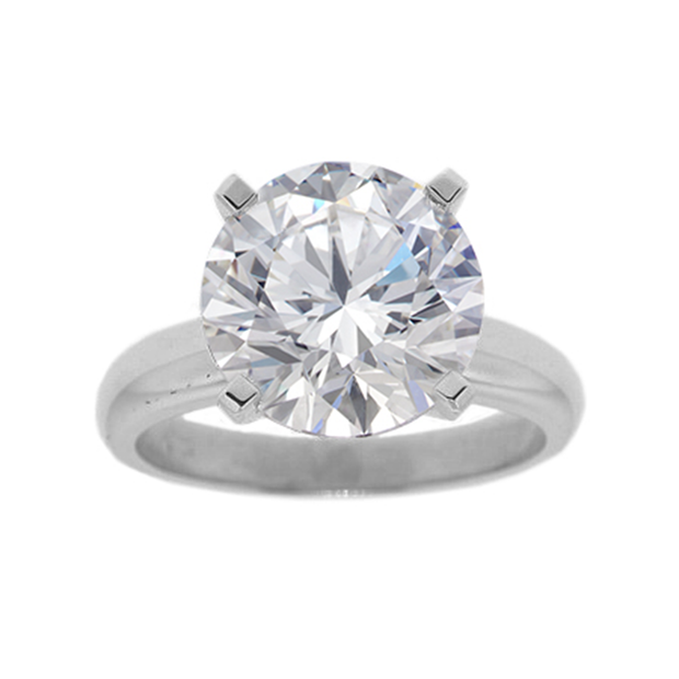 18K WG Diamond Solitaire Ring with 5.09 Ct Diamond