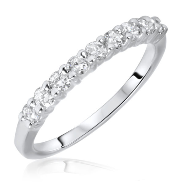 14 K White Gold 1/2 Ctw diamond band