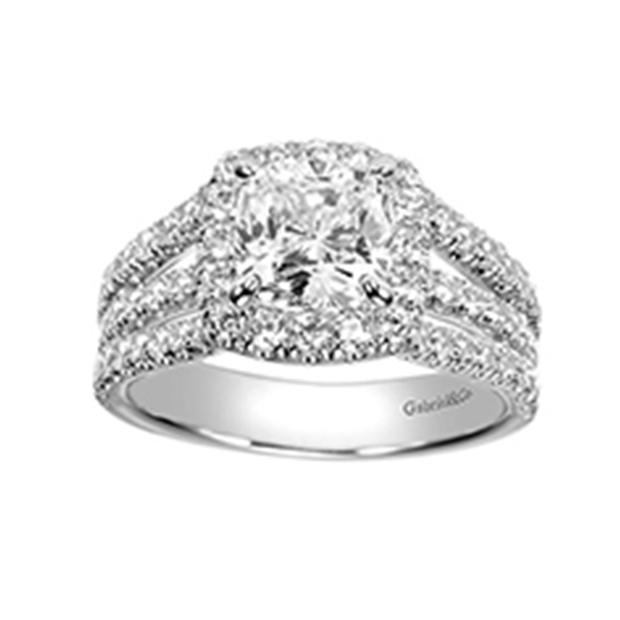 18K WG with GIA 1.02ct Diamond 6202829536 Gabriel & Co Diamond Platinum Ring