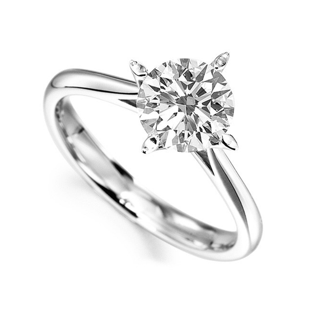 18k white gold 2.03 Ct diamond Solitaire ring