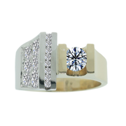 2-Tone Fancy untraditional Diamond Cocktail Ring