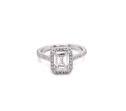 1.50ct GIA Emerald Cut Diamond Halo Ring