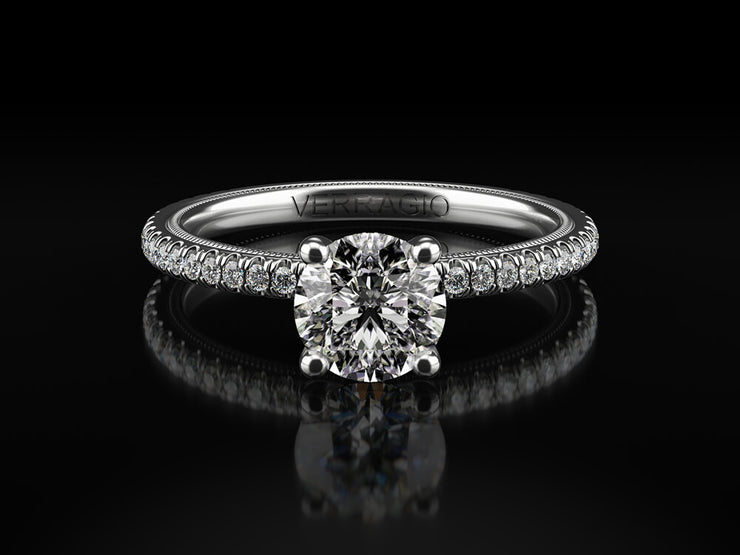 Verragio Traditional TR120P4 14k White Gold 0.30ctw Diamond Engagement Ring