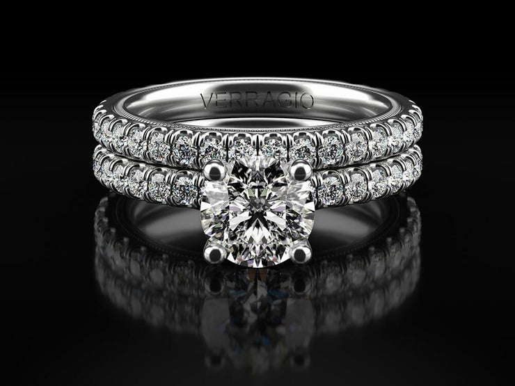 Verragio Traditional TR180R4 14K White Gold 0.65ctw Diamond Engagement Ring