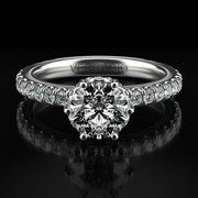 Verragio Traditional TR180TR 14K wg 0.75ctw Diamond Engagement Ring