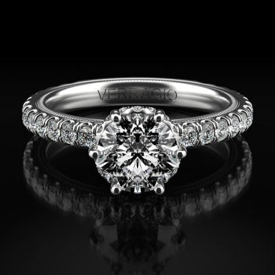 Verragio Traditional TR180TR 14K wg 0.75ctw Diamond Engagement Ring