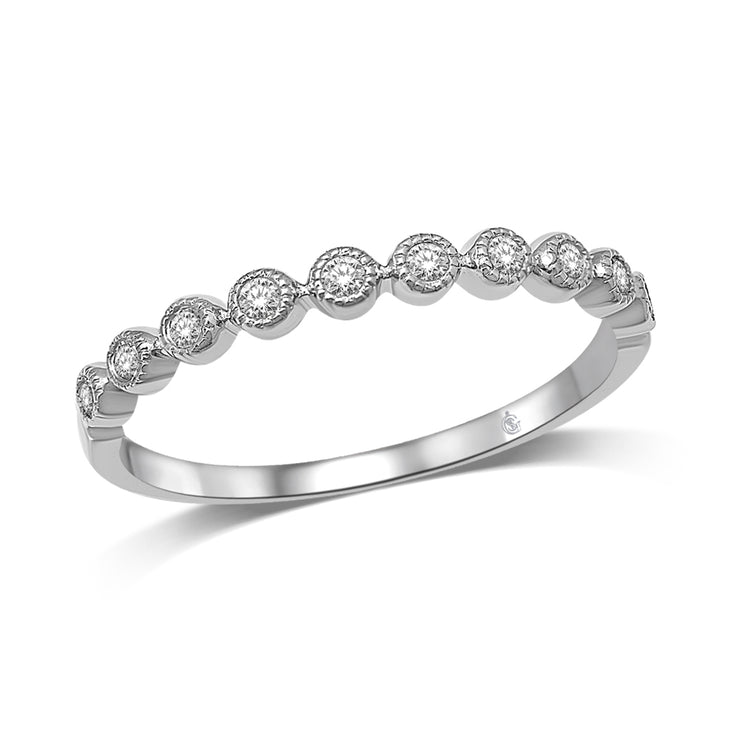 14K White Gold 1/6 Ct. Tw. Diamond Stackable Fashion Band