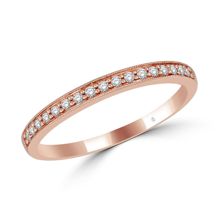 14K White Gold 1/8 Ct.Tw. Diamond Stackable Band
