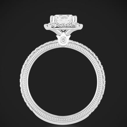Verragio Traditional TR120HCU 14K White Gold 0.45ctw Diamond Engagement Rings