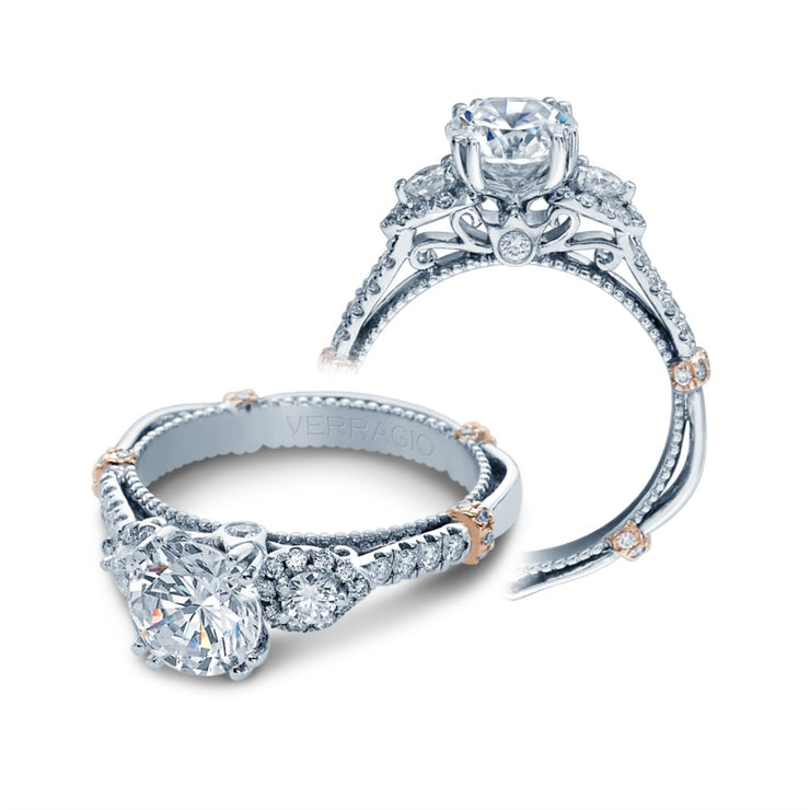 Verragio Parisian DL-128 14K White & Rose Gold 0.50ctw Diamond Engagement Ring