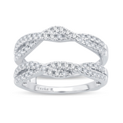 Rose Gold Infinity Ring Guard 0.50ctw Round Diamonds