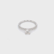 Classic Signature Design Solitaire Side-Diamond Engagement Ring